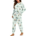 thumbnail image 1 of Tutolipy Elephant Printed Pajama Set for Women Soft Sleepwear Crewneck Loungewear Long Sleeve Shirt and Pajama Pants Pjs Sets, XL, 1 of 7