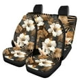 thumbnail image 1 of Tutolipy Flower Palm Tree Printed 4 Pcs Car Seat Covers for Women Men, Soft Comfy Front and Rear Bench Back Seat Cover Full Set for Auto Van Truck Sedan, Easy to Install Car Interior Accessories, 1 of 3