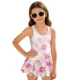 thumbnail image 1 of Tutolipy Girls One Piece Swimsuit, Sleeveless Bathing Suit, Skirt Quick Dry Girls One Piece Swimsuit with Skirt Bottom for Water Play Size 3-4 Years, 1 of 8