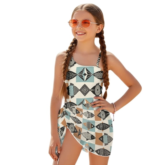 Tutolipy Girls Swimsuit, Breathable Removable Bra Girls One Piece Bathing Suit for Vacation 11-12 Years Old