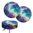 thumbnail image 1 of Tutolipy Glitter Galaxy Round Bar Stool Cover 2 Pieces, Soft Elastic Slipcovers for Upholstered Furniture, Dustproof Round Stool Covers Washable Stool Covers, 1 of 5
