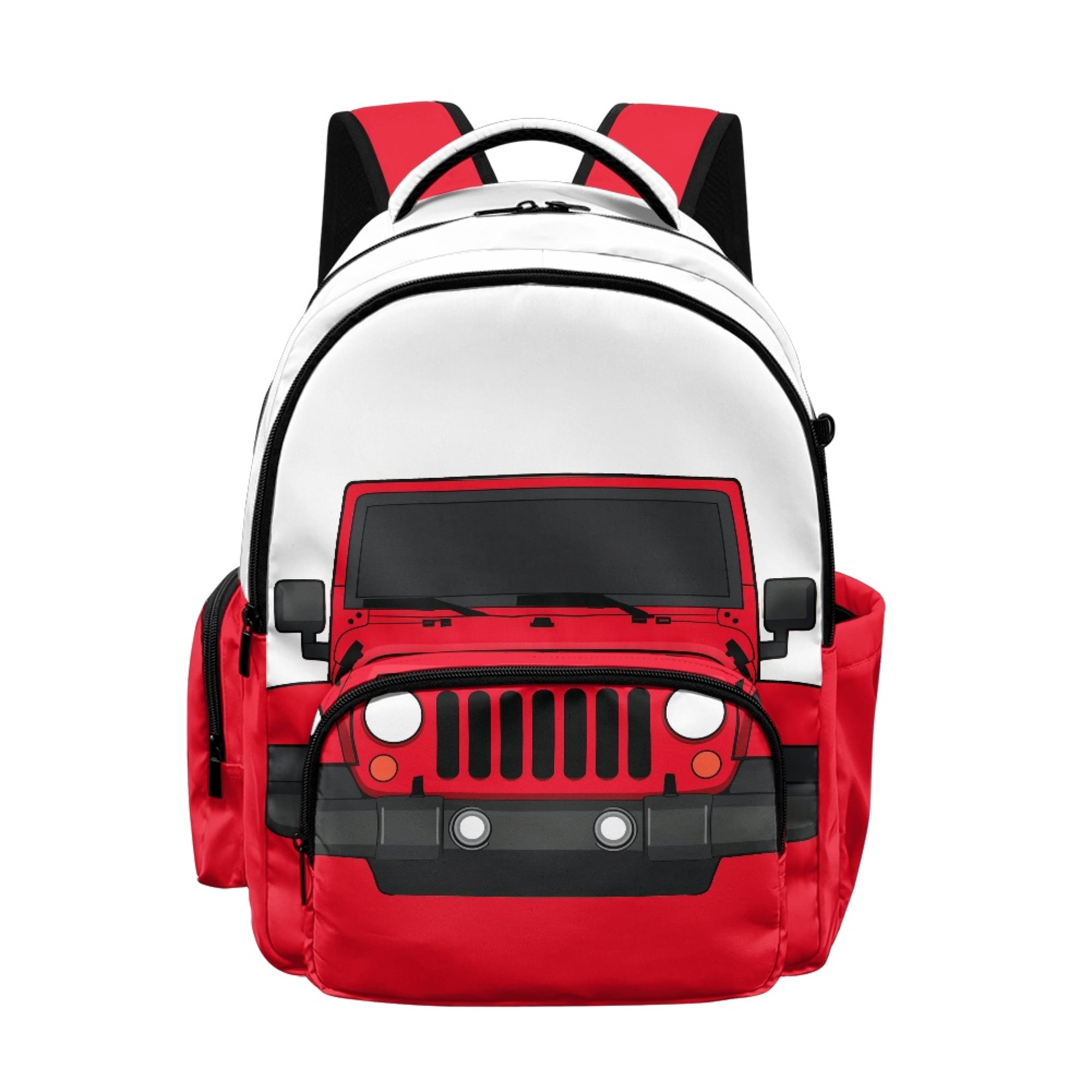 Tutolipy Jeep Print Kids Backpack Easy Clean Lightweight Bookbag