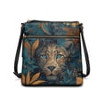 thumbnail image 1 of Tutolipy Leopard Jungle Art Ladies Shoulder Purse, Waterproof Crossbody Bag PU Leather Stylish Women's Crossbody Bag for Travel Work, 1 of 7