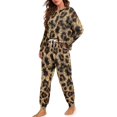 thumbnail image 1 of Tutolipy Leopard Print Pajamas for Women Long Sleeve Sleepwear with Pants Pjs Set Button Down Loungewear with Pockets, S, 1 of 6