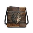thumbnail image 1 of Tutolipy Lightweight Women's Crossbody Purse for Travel Daily Life, Stylish Adjustable Strap Shoulder Bag, Rustic Wolf Pattern, 1 of 7