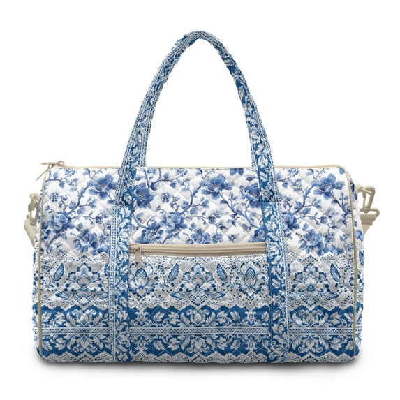 Tutolipy Polyester Quilted Duffle Bag with Adjustable Strap, Blue ...