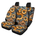 thumbnail image 1 of Tutolipy Sunflower Printed 4 Pcs Car Seat Covers Full Set, Soft Comfy Front and Rear Bench Back Seat Cover Full Set, Easy to Install Car Accessories Universal Fit for Auto Van Truck Sedan, 1 of 3
