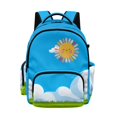thumbnail image 1 of Tutolipy Sunshine Cloud Print Travel Daypacks for Girls Teens, High School College Lightweight School Bag for Camping Weekend Camping, 1 of 8
