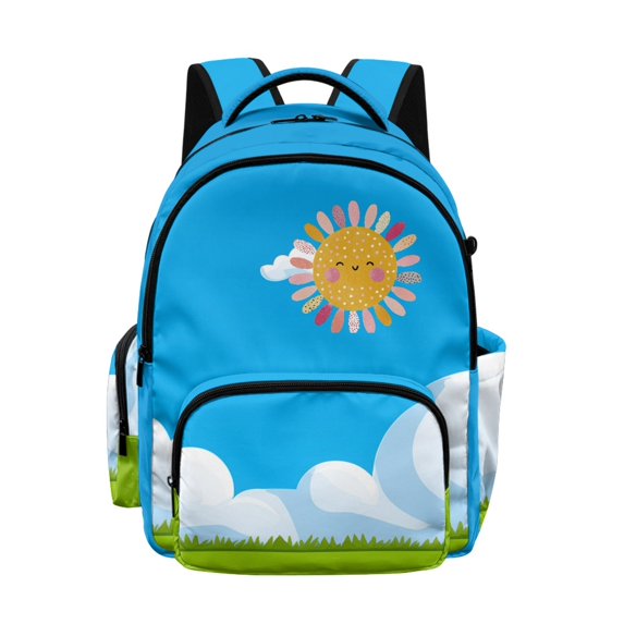 Tutolipy Sunshine Cloud Print Travel Daypacks for Girls Teens, High School College Lightweight School Bag for Camping Weekend Camping