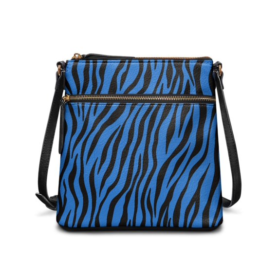 Tutolipy Waterproof Purse Satchel for Daily Outdoor, Delicate UV Texture Adjustable Strap Design Crossbody Bag, Zebra Stripe Pattern