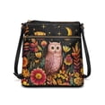 thumbnail image 1 of Tutolipy Waterproof Women PU Shoulder Bag for Short Trips Daily Storage, PU Leather Waterproof Material Purse Satchel, Owl Starry Sky Pattern Design, 1 of 7