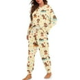 thumbnail image 1 of Tutoliy Dachshund Printed Drawstring Pajamas for Women Dog Paw Printed Sleepwear Cozy Loungewear Long Sleeve Shirt and Pajama Pants Lounge Sets, S, 1 of 7