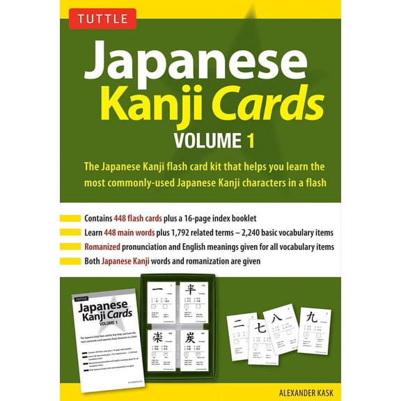 Tuttle Flash Cards: Japanese Kanji Cards Kit Volume 1: Learn 448 Japanese Characters Including Pronunciation, Sample Sentences & Related Compound Words (Other)
