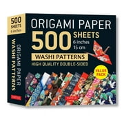 Tuttle Studio 6 in 6 in Double-Sided Japanese Washi Patterns Origami Paper, 1.7 lbs 500 Sheets