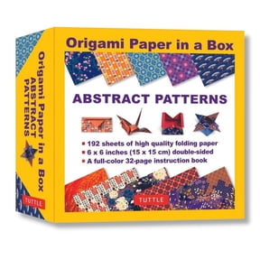 Tuttle Studio Abstract Patterns 6.6" x 2.1" x 6.8" Double Sided Color Origami Paper, 192 Sheets