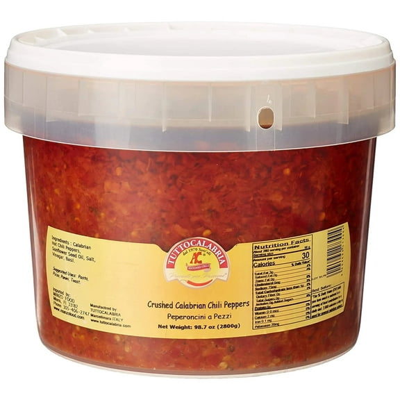 Tutto Calabria, Crushed Hot Chili Peppers, Restaurant Size, 98.7 oz