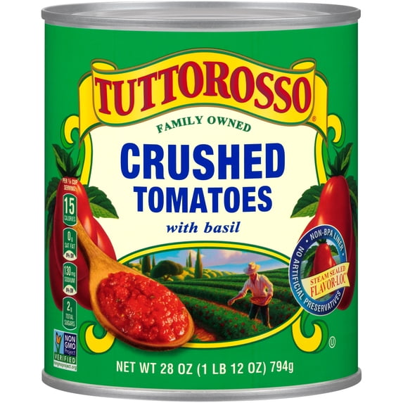 Tuttorosso Crushed Tomatoes With Basil, 28 oz Can