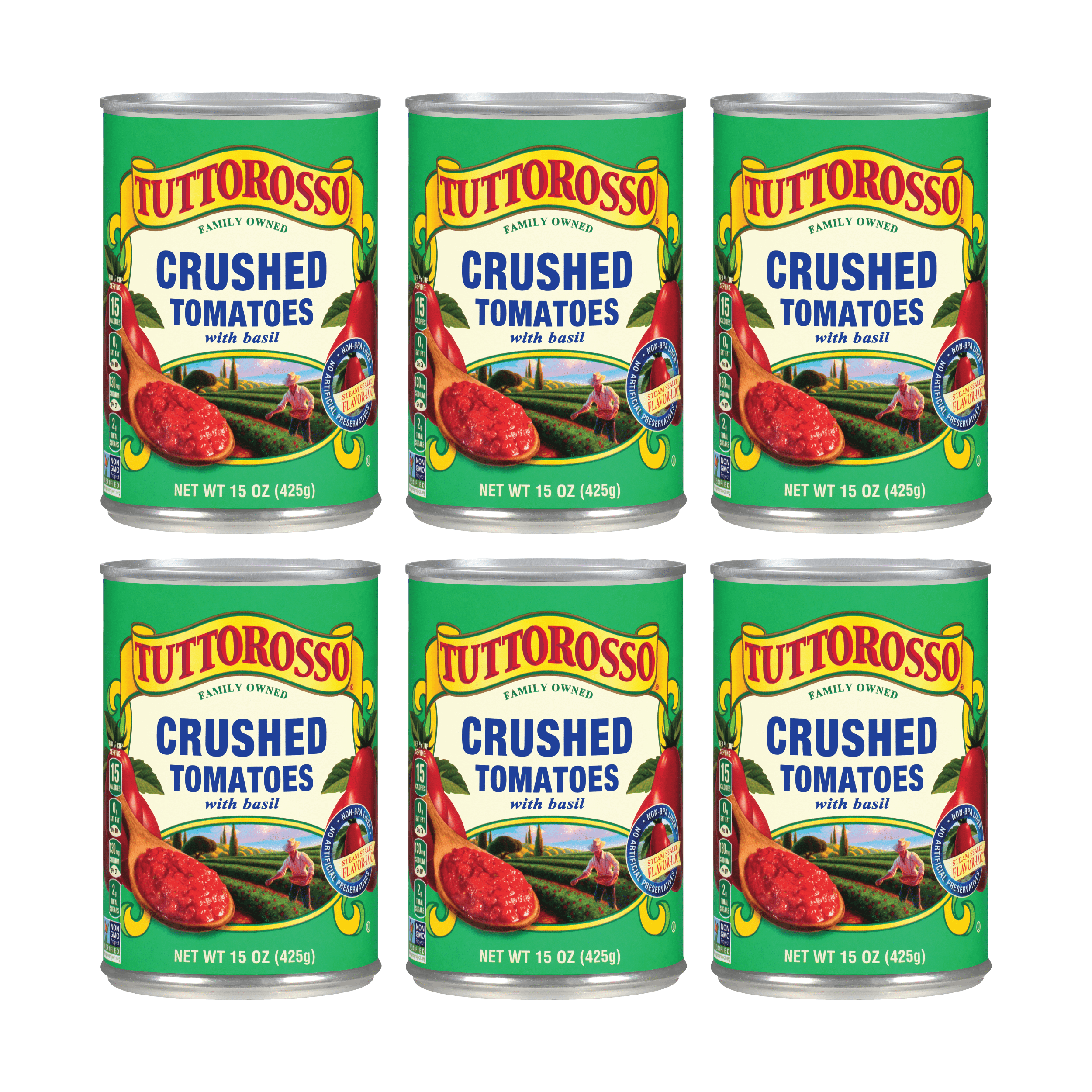 Tuttorosso Crushed Tomatoes with Basil, Gluten Free and Vegetarian