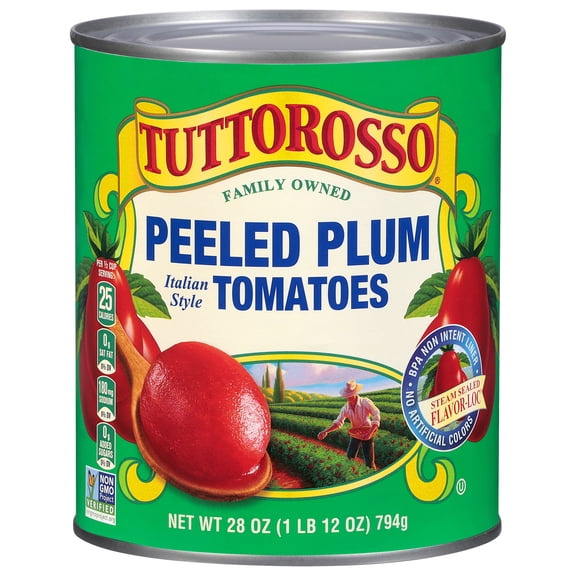 Tuttorosso Italian Style Peeled Plum Tomatoes, 28 oz Can