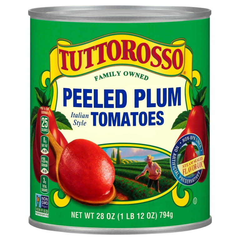 Tuttorosso Italian Style Peeled Plum Tomatoes 28 oz Can