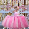 thumbnail image 1 of Tutu Chair Skirt Mesh Chair Skirt Children's Table Chair Skirt Party Decorative Chair Skirt Baby Birthday Party Decoration, 1 of 6