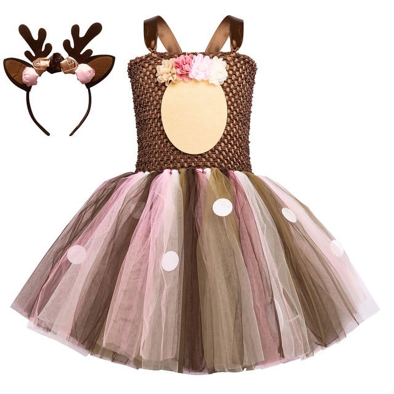 Tutu Dreams Animal Costumes for Kids Girls 18Y Reindeer with Headband