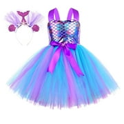 Tutu Dreams Mermaid Dress for Little Girls Party Gift Birthday Dress up Clothes with Headband