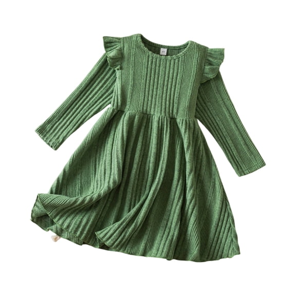 Tutu Dress for Girls, Flowy Skirt with Cap Flutter Sleeves, Enchanting Dress for Dress-Up Play, Ballet Recitals, and Making Believe,Green,6Y