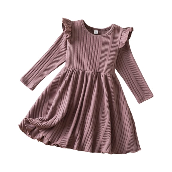 Tutu Dress for Girls, Flowy Skirt with Cap Flutter Sleeves, Enchanting Dress for Dress-Up Play, Ballet Recitals, and Making Believe,Pink,3Y