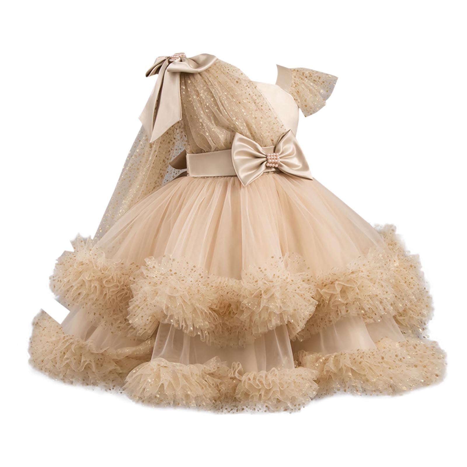 vokkrv Tutu Dress for Girls Tulle Princess Birthday Party Prom Outfit Toddler Girls Sneaker Ball Gown Dress Green 7-8 Years, Toddler Girl's
