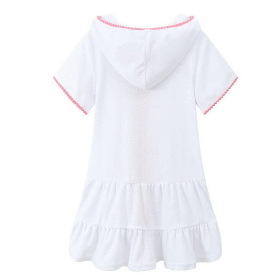 Tutu Dresses For Toddler Girls Little Girls Swim Cover Up Kids Swimsuit Coverup Zip Up Beach Bathing Suit Hooded