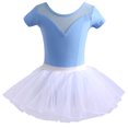 thumbnail image 1 of Tutu-Dresses for Girls Ballet Costumes Size 3-18 Juniors Teens Short Sleeve Crewneck High Waisted Layered-Tulle Stretchy A-Line Mini Dress, 1 of 2