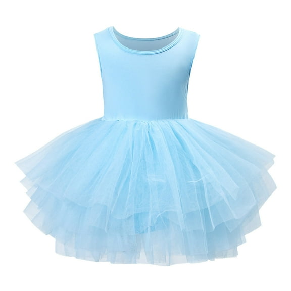 Tutu For Girls Mesh Layered Puffy Tulle Petticoat Princess Ballet Dance Dress Holiday Dresses Carnival Party Dress Casual Outfit Tutu Dress For Girls Sky Blue 7-8 Years