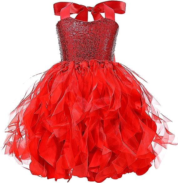 Weixinbuy Baby Girl Princess Tutu Dress - Tulle Puff Sleeve Party Dress | European Style For Special Occasions