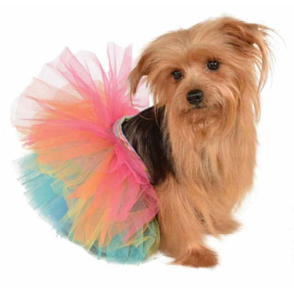 Tutu Skirt Ballerina Dancer Fancy Dress Halloween Pet Dog Cat Costume 8 COLORS M/L