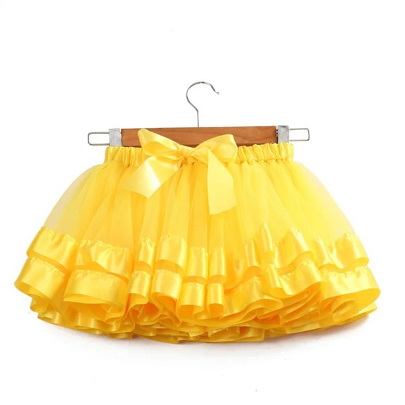 Tutu Skirt Girls Colorful Rainbow Tulle Skirt Princess Mini Dress Clothing
