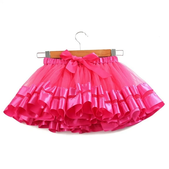 Tutu Skirt Girls Colorful Rainbow Tulle Skirt Princess Mini Dress Clothing