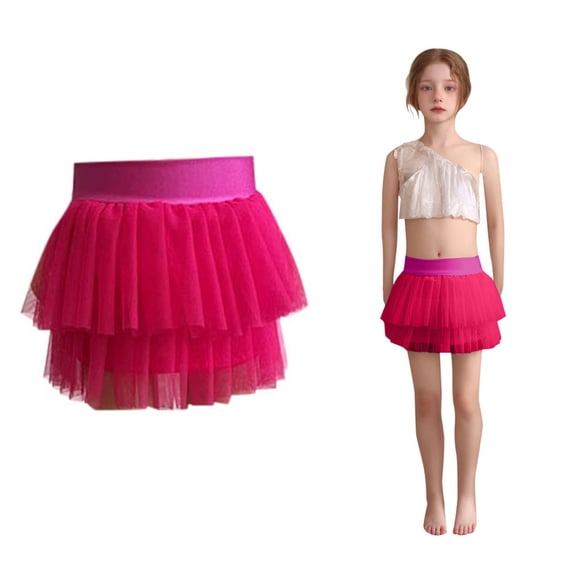 Tutu Skirt for Girls Layered Pink Tutu Elastic Waist Princess Ballet Dance Dress Thanksgiving Tutu 2-10 Years