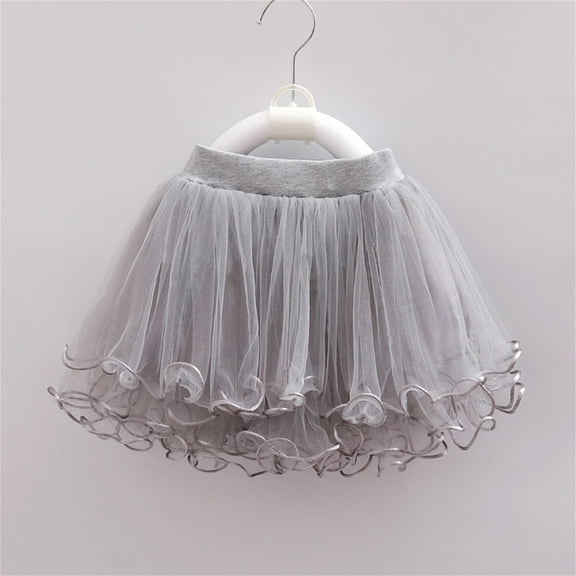 Tutu Skirt for Toddler Girls Layered Grey Tutu Elastic Waist Girls Ballet Tutu Skirts Girls Party Dress 2-3 Years