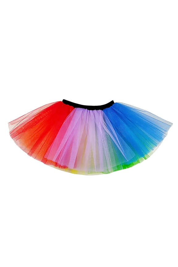 Tutu Skirt for Womens ,Ladies Tulle Multicolor Short Princess Ballet Party Dress Christmas Performance Dress Birthday Gift Black