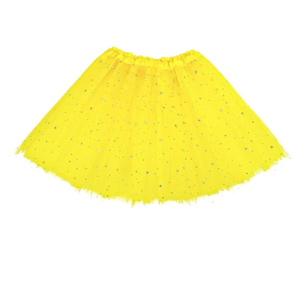 Tutu Skirts Adult 3 Layered Tulle Ballerina Dance Skirts With Sequin Stars Vintage Prom Dress-up For Christmas Parties
