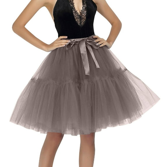 Tutu Skirts for Women - A-line Tulle Skirt 1950s Vintage Tutu for Women and Big Girls Layered Tulle Petticoat Tutu Skirts Tulle Tutu Skirts Party Festival Carnival