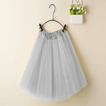Tutu-Skirts for Teens Girls 4-14 Kids Lightweight Tulle Elastic High Waisted Tiered Solid Color Ballet Dance Layered Skirt