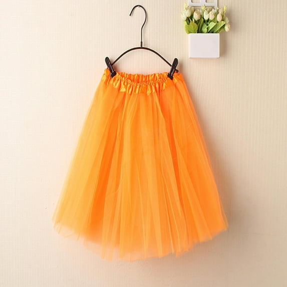 Tutu-Skirts for Teens Girls 4-14 Kids Lightweight Tulle Elastic High Waisted Tiered Solid Color Ballet Dance Layered Skirt