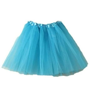 Tutu Skirts for Women Girls Elastic 3 Layered Tulle Tutu Skirt Retro 80's Bubble Skirt Layered Pleated Disco Skirts