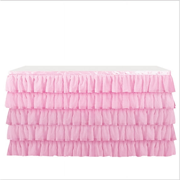 Tutu Table Skirt for Baby Shower Table Decorations for Party Wedding Birthday(Pink)