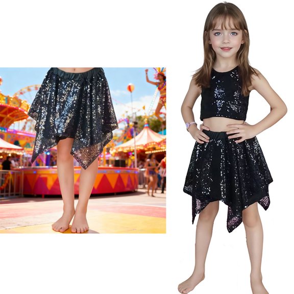 Tutu for Girls Layers Black Tutu Sparkle Tulle Skirt Elastic Waist Ballet Tutu for Teen Girls Birthday Party Dresses 10-12 Years