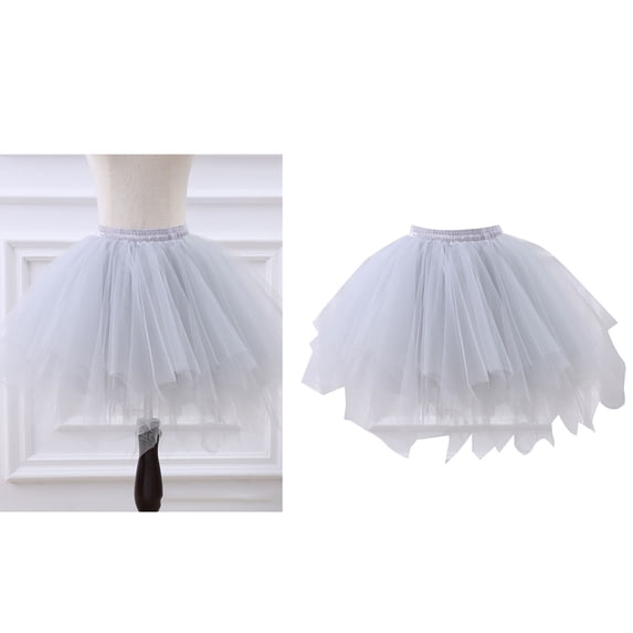 Tutu for Girls Layers Grey Tutu Elastic Waist Princess Ballet Dance Dress Christmas Tutu 2-12 Years