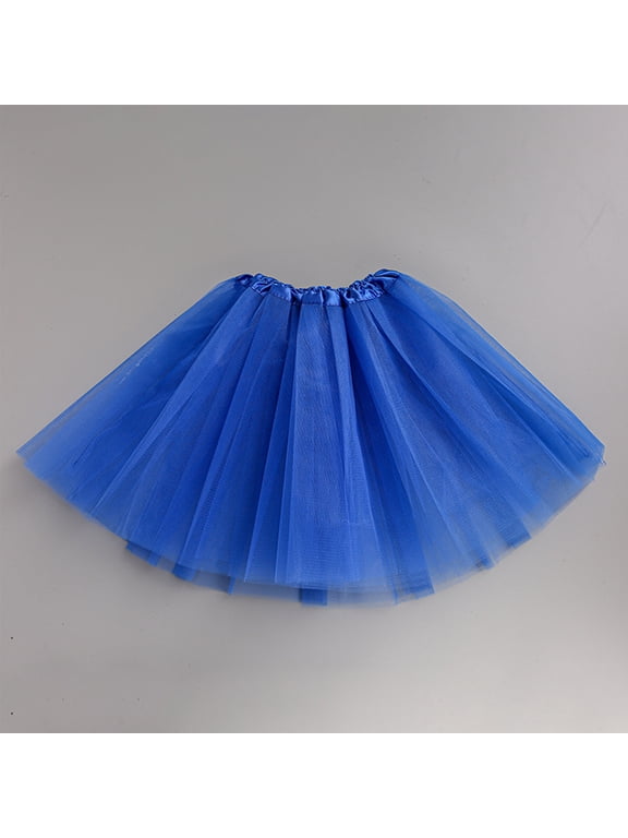 Tutu for Women Adults 5 Layered Tulle Skirt Halloween Tutu Skirts for Women 80S Tutu Adult Tutus Fluffy Skirt Running Blue