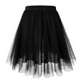 thumbnail image 1 of Tutu for Women Adults, Audhol Womens Pleated Knee Length Skirt Adult Tutu Dancing Skirt Tulle Dress Women Black 3XL, 1 of 3